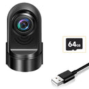 ADAS 360° Dashcam – 1080P HD Rotating Front & Rear Car Camera with 24-Hour Recording