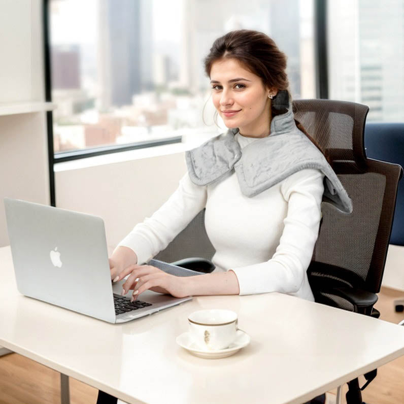 Neck & Shoulder Heating Pad – Weighted Design with 6 Heat Settings & 2-Hour Auto Shut-Off