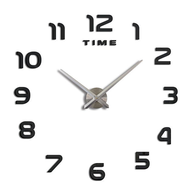 DIY 3D Wall Clock – Modern Acrylic Number Stickers Easy to Install Stylish Home Decor for Living Room