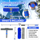 3-in-1 Long Pole Window Cleaner Kit – Double-Sided Glass Wiper for Household Cleaning