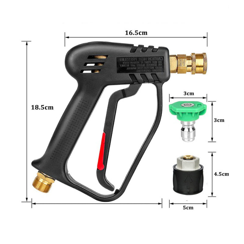 High-Pressure Washer Gun – 5 Nozzles - 4350 PSI - M22 & Karcher QC