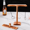 Wooden Ring Toss Drinking Game – Hook & Ring Toss with Shot Ladder