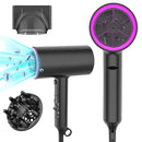 1800W Ionic Hair Dryer with Diffuser – Fast Drying Portable for Home Salon & Travel