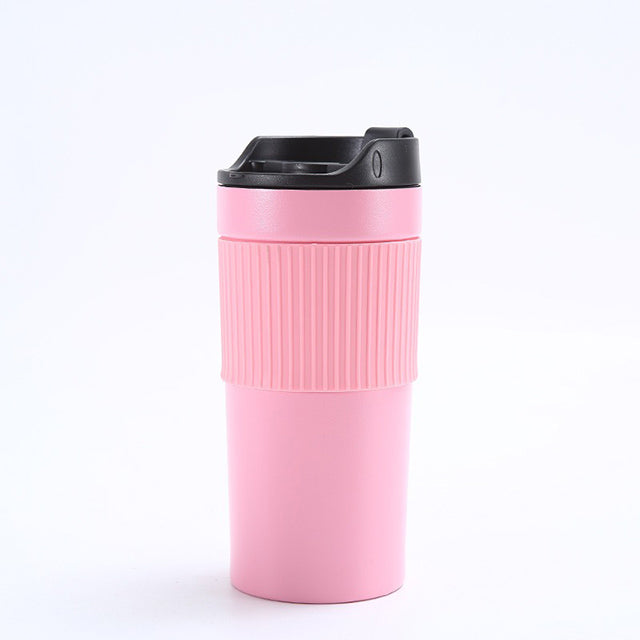 Stainless Steel French Press Coffee Maker – Vacuum Insulated Travel Mug 450ml