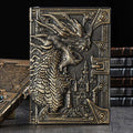 Dungeons and Dragons Journal – 400 Page Leather Notebook with 3D Dragon Design