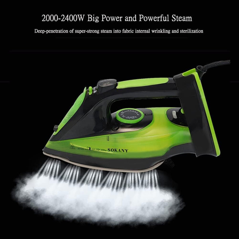 Cordless Steam Generator Iron – SOKANY 2400W Ceramic Soleplate 370ml Tank