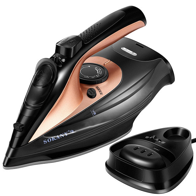 Cordless Steam Generator Iron – SOKANY 2400W Ceramic Soleplate 370ml Tank