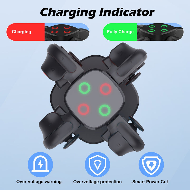 Switch 2 JoyCon Charging Dock – Fast Charger Stand for Left & Right Wireless Controllers (4 Slots)