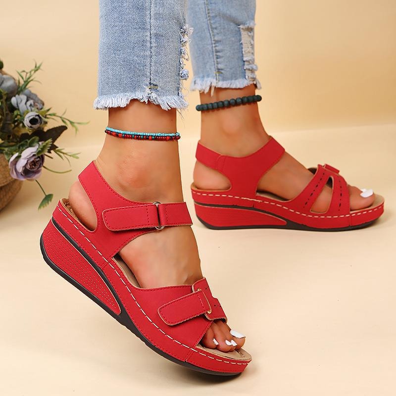 Women’s Summer Wedge Sandals – Elegant Orthopedic Platform Medium Heel