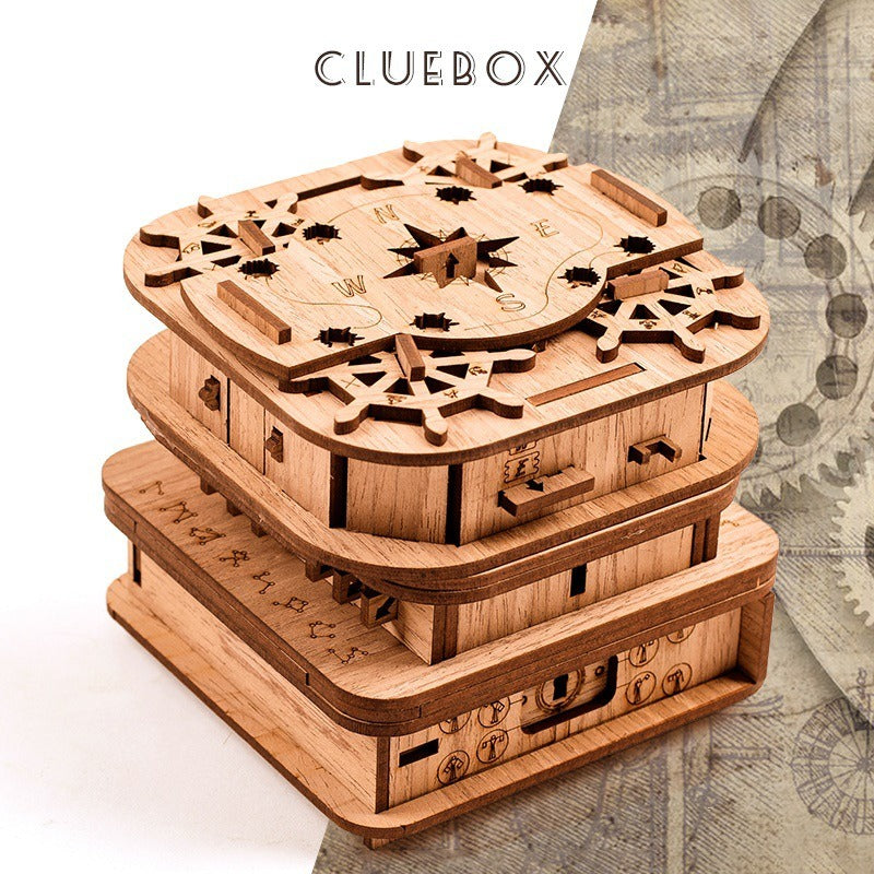 Davy Jones Locker Clue Box – 3D Wooden Puzzle Escape Room Brain Teaser