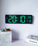 Digital Wall Clock RGB 16" – Large Display Remote Auto Dimmer Date & Temp