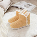 Women's Knitted Boot Slippers – Plush Lined Non-Slip Warm Winter House Shoes