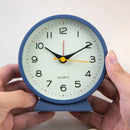Retro Silent Alarm Clock – Battery-Operated Non-Ticking with Light for Bedroom or Desk
