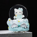 Sanrio Mini Luminous Crystal Ball – Hello Kitty & Pochacco Glowing Desktop Decoration