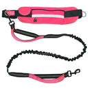 Hands-Free Dog Leash with Waist Belt & Bag – Stretchable Dog Lead for Walking Jogging & Running