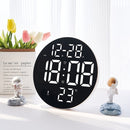 Dual-Purpose 9" LED Clock – Hanging/Standing with Remote Alarm & Multifunction for Living Room or Bedroom