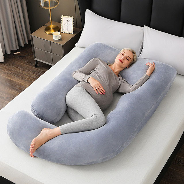 U-Shaped Maternity Pillow – Full Body Pregnancy Pillow with Belly Back Hip & Leg Support