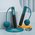 Cordless Weighted Skipping Rope – Digital Counter Portable Fitness Equipment