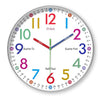 Children’s Silent Wall Clock – 24-Hour Easy Time Learning 10 Inch Ideal for Bedroom or Classroom