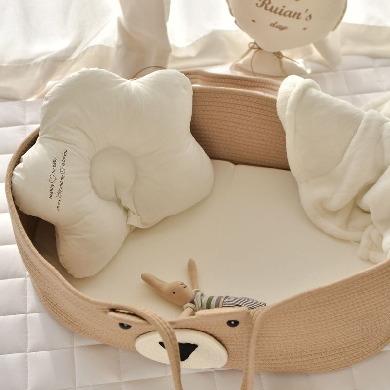 Cozy Baby Moses Basket – Portable Cotton Rope Infant Bed & Carrycot