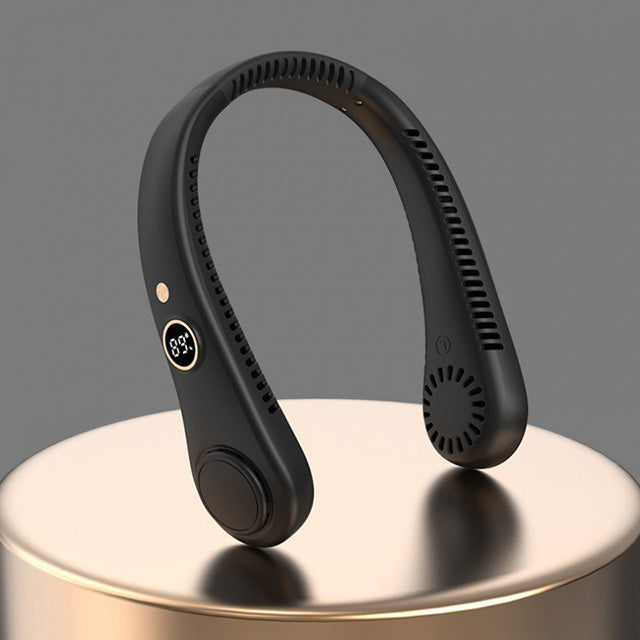 5 Speed Neck Fan - Portable Cooling Solution with Headphone Design