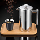 Stainless Steel French Press Cafetiere – Heat-Resistant Glass & Precise Scale