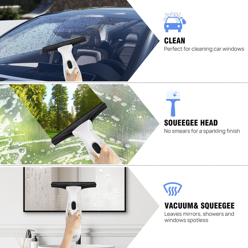 Cordless Window Vacuum Cleaner – Rechargeable Electric Squeegee