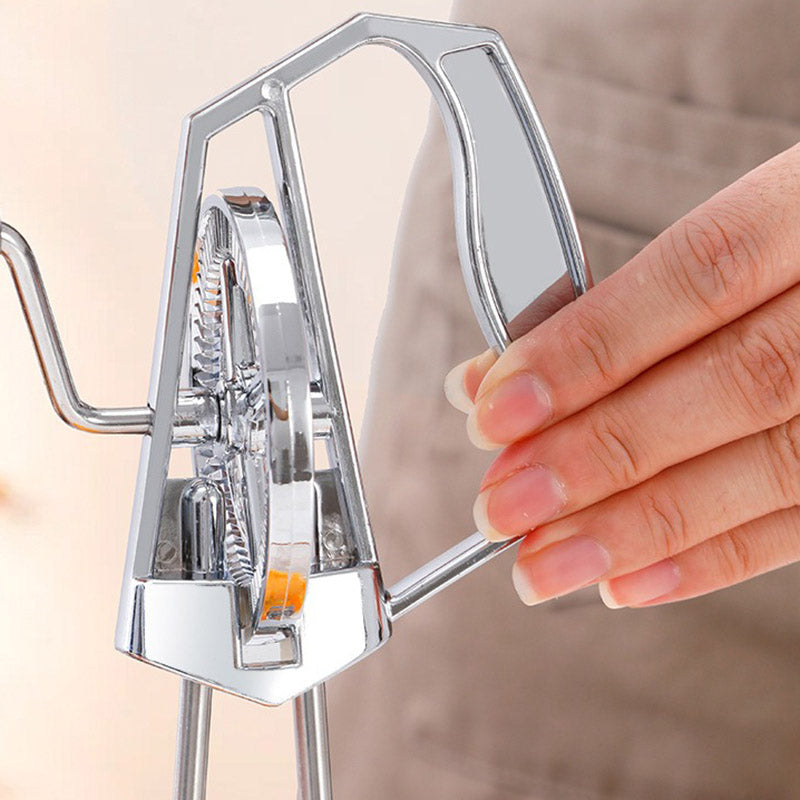 Manual Hand Crank Egg Beater – Stainless Steel Whisk with Ergonomic Handle