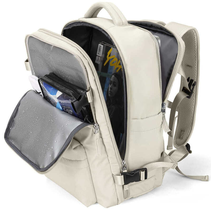 Women’s Carry-On Travel Backpack – Flight Approved Waterproof Travel Bag with Shoe Compartment