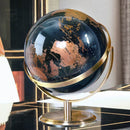 20cm Black & Gold Rotating Globe – European Inspired Elegant Home & Office Decor