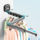 Wall-Mounted Clothes Tri Fold Clothes Airer – Space-Saving Retractable Laundry Dryer with Suction Cups