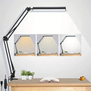 LED Desk Lamp with Clamp - 3 Color Modes with 10 Brightness Levels and Adjustable Arm