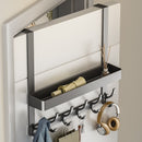 Space-Saving Door Hook – No-Drill Aluminum Steel Hanger with 5 Hooks