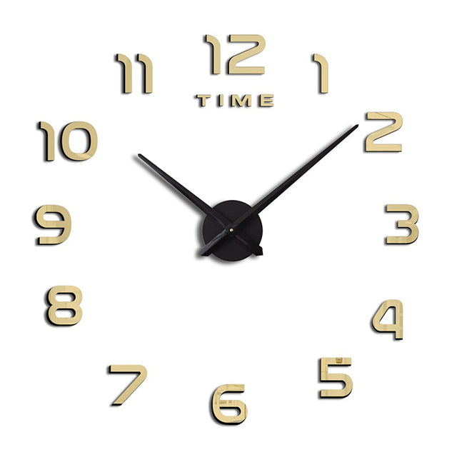DIY 3D Wall Clock – Modern Acrylic Number Stickers Easy to Install Stylish Home Decor for Living Room