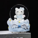 Sanrio Mini Luminous Crystal Ball – Hello Kitty & Pochacco Glowing Desktop Decoration