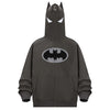 Kakazzy Batman Hoodie for Men – 3D Digital Print Zip-Up Hooded Sweatshirt