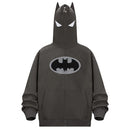 Kakazzy Batman Hoodie for Men – 3D Digital Print Zip-Up Hooded Sweatshirt
