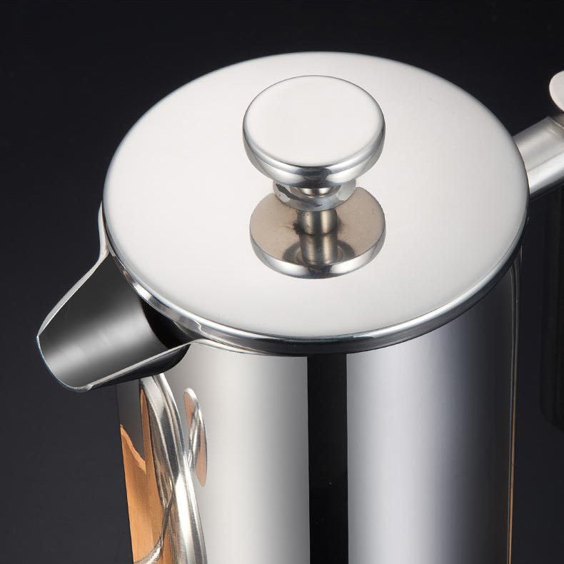 Stainless Steel French Press Cafetiere – Heat-Resistant Glass & Precise Scale