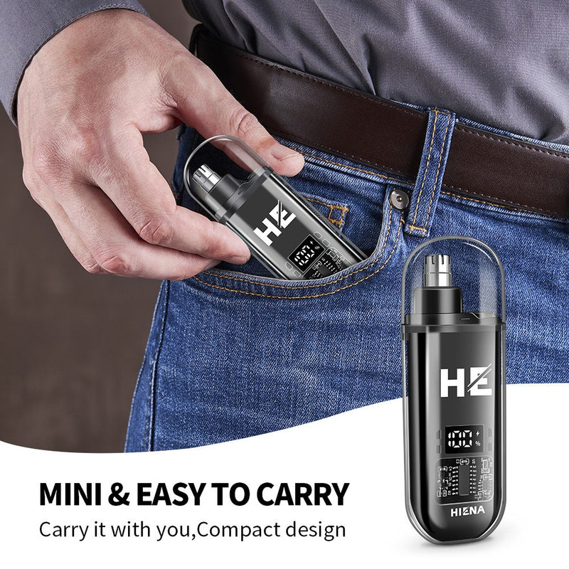 USB Nose & Ear Hair Trimmer – Rechargeable Portable Grooming Tool for Men & Women