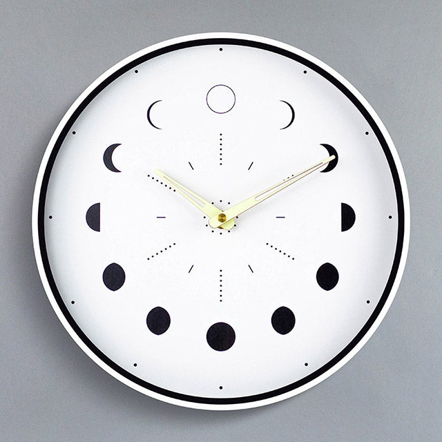 Glow-in-the-Dark Moon Phase Silent Wall Clock – Easy Install Living Room Wall Decor