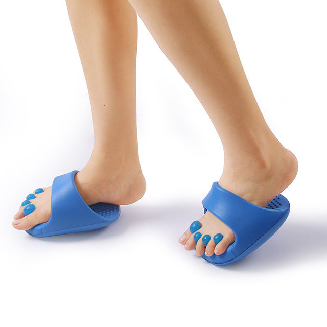 Foot Arch Trainer Toe Separator Slippers – Anti-Slip Leg Shaper & Massager
