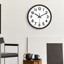 Silent Wall Clock 12 Inches – Large Numbers Easy-to-Read Ideal for Home Decor
