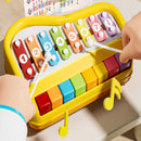 2-in-1 Xylophone & Piano – 8 Keys with Hammer and Song Cards for Kids