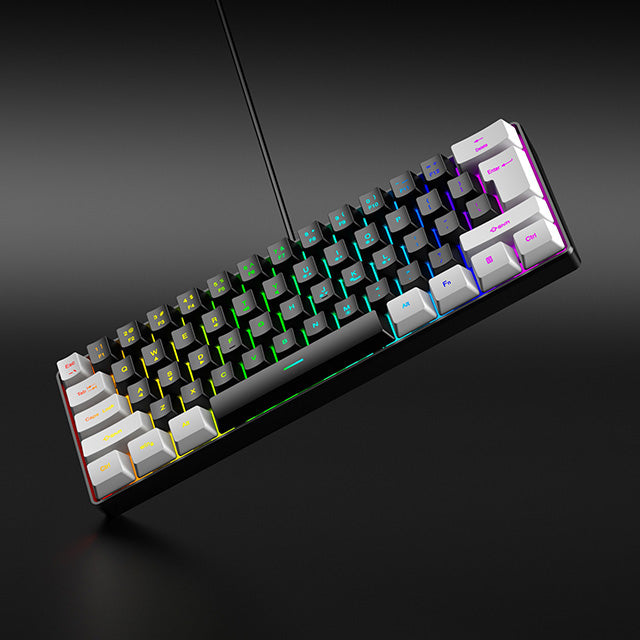 RGB Gaming Keyboard – 61-Key Compact Wired Membrane Keyboard with Colorful Backlight