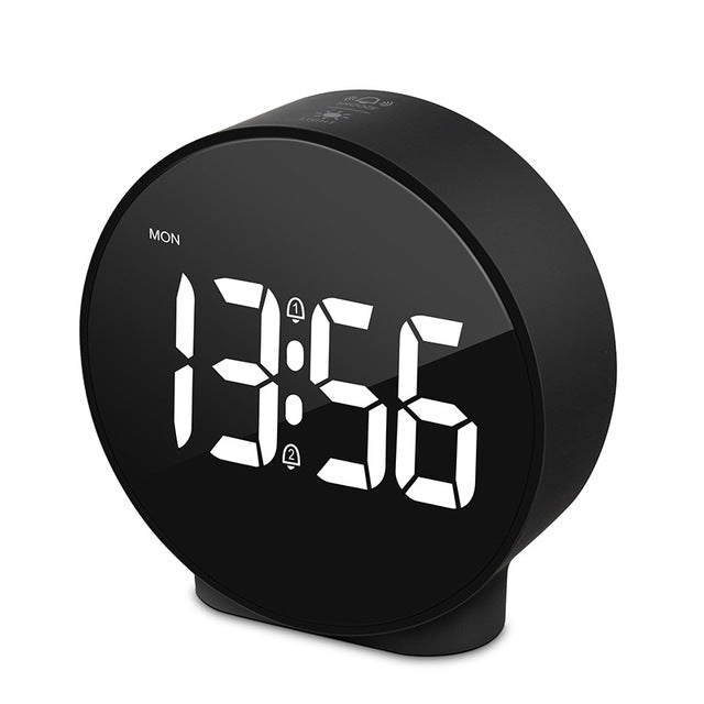 Teens LED Alarm Clock – Dual Alarms Snooze Plug In Adjustable Brightness