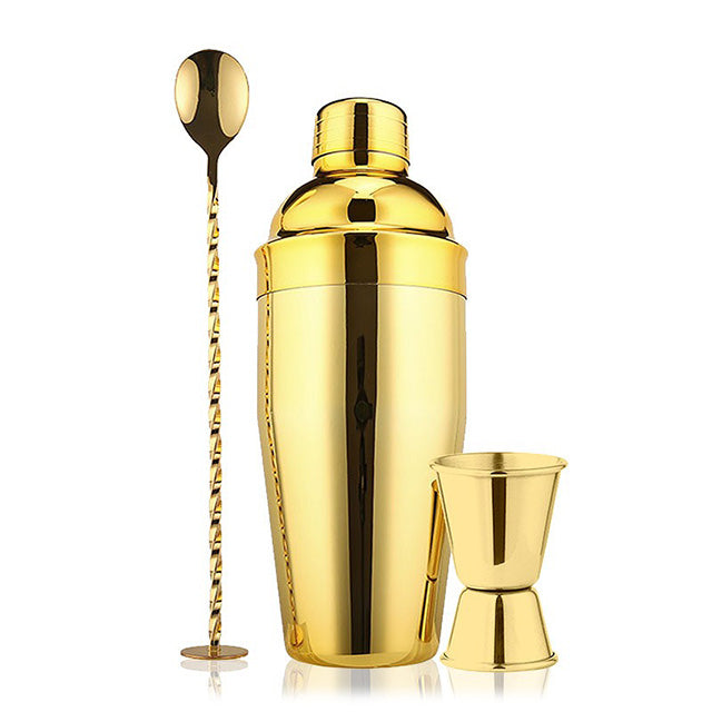 Professional Cocktail Shaker Set – Stainless Steel Bartender Tools with Jigger & Spoon 24oz