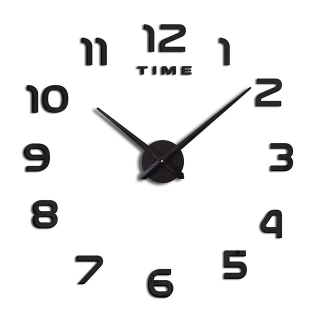 DIY 3D Wall Clock – Modern Acrylic Number Stickers Easy to Install Stylish Home Decor for Living Room