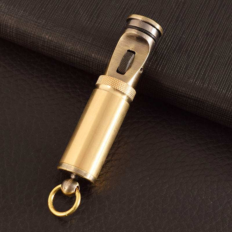 Brass Flint Fire Starter– Copper Trench Style Vintage Kerosene Lighter