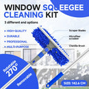 3-in-1 Long Pole Window Cleaner Kit – Double-Sided Glass Wiper for Household Cleaning