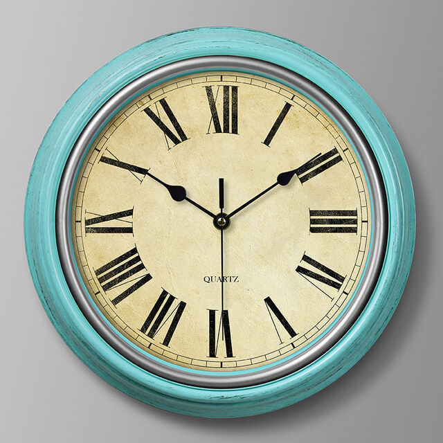 European Classic Vintage Wall Clock – Silent Hanging Design for Kitchen Hallway & Living Room Decor